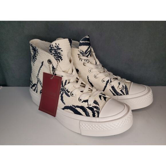 RARE Converse First String Chuck Taylor All Star Woven Floral Vibram Womens 8 - Picture 13 of 16